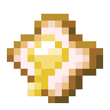 Buttered bread slice