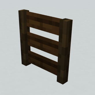 Dark oak wood support