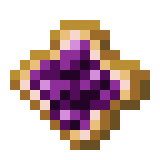 Grape jammed bread slice