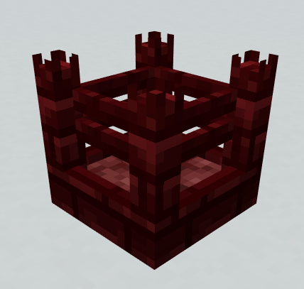 Red nether brick bridge