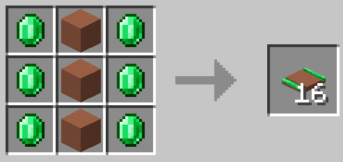 Spruce Planks Embedded Emerald Track