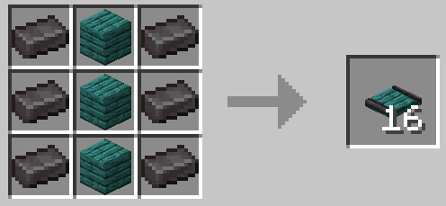 Warped Planks Embedded Netherite Track