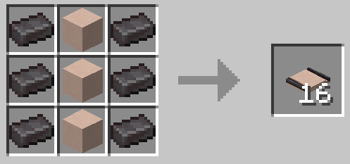 White Terracotta Embedded Netherite Track